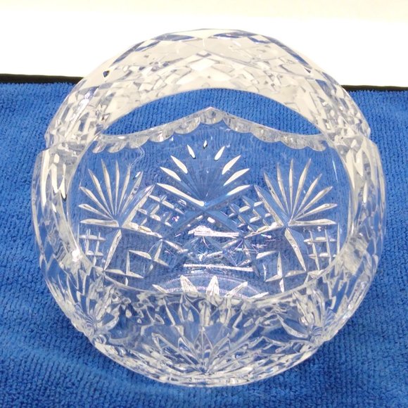 Crystal Clear Industries Bride's Basket Vintage Hand Cut 24% Lead Crystal EUC - Picture 7 of 9